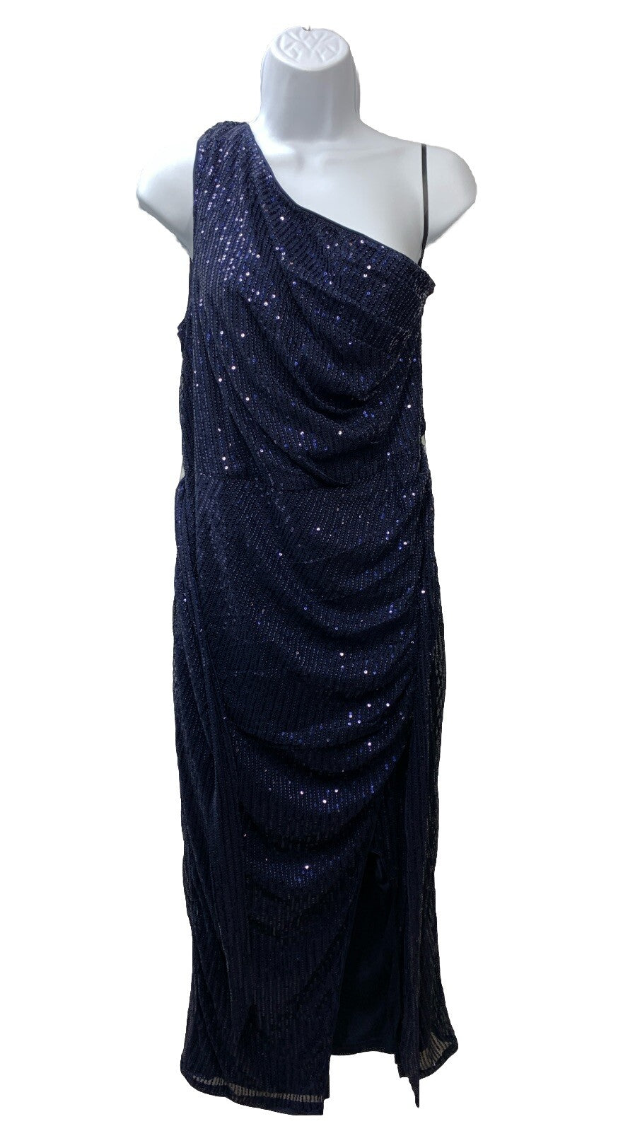 GRACE KARIN Sleeveless One Shoulder Sequin Dress Wrap Dress Size XL Sleeveless