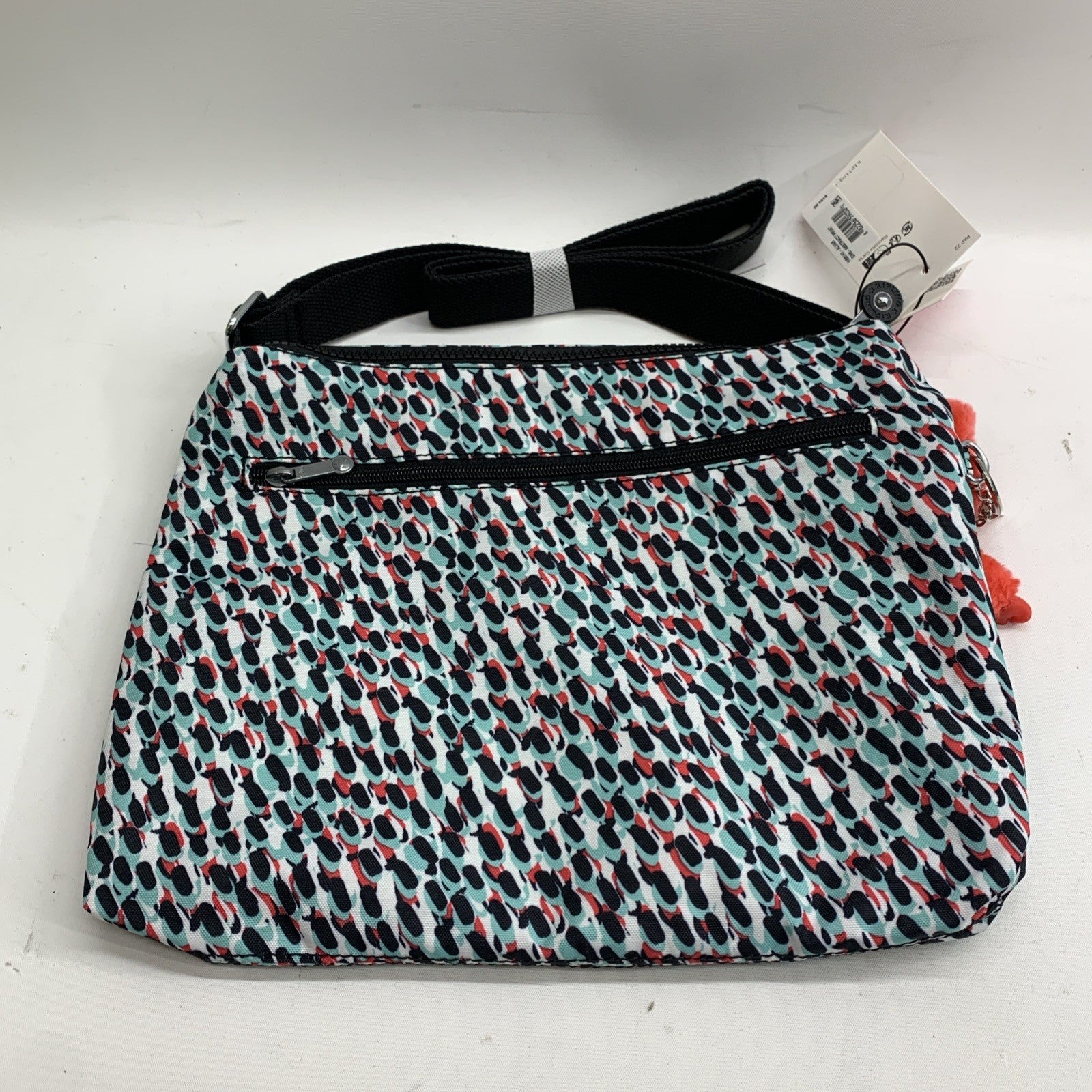 Kipling Alvar HB6141 Abstract Print Crossbody Shoulder Bag Monkey & Zippers