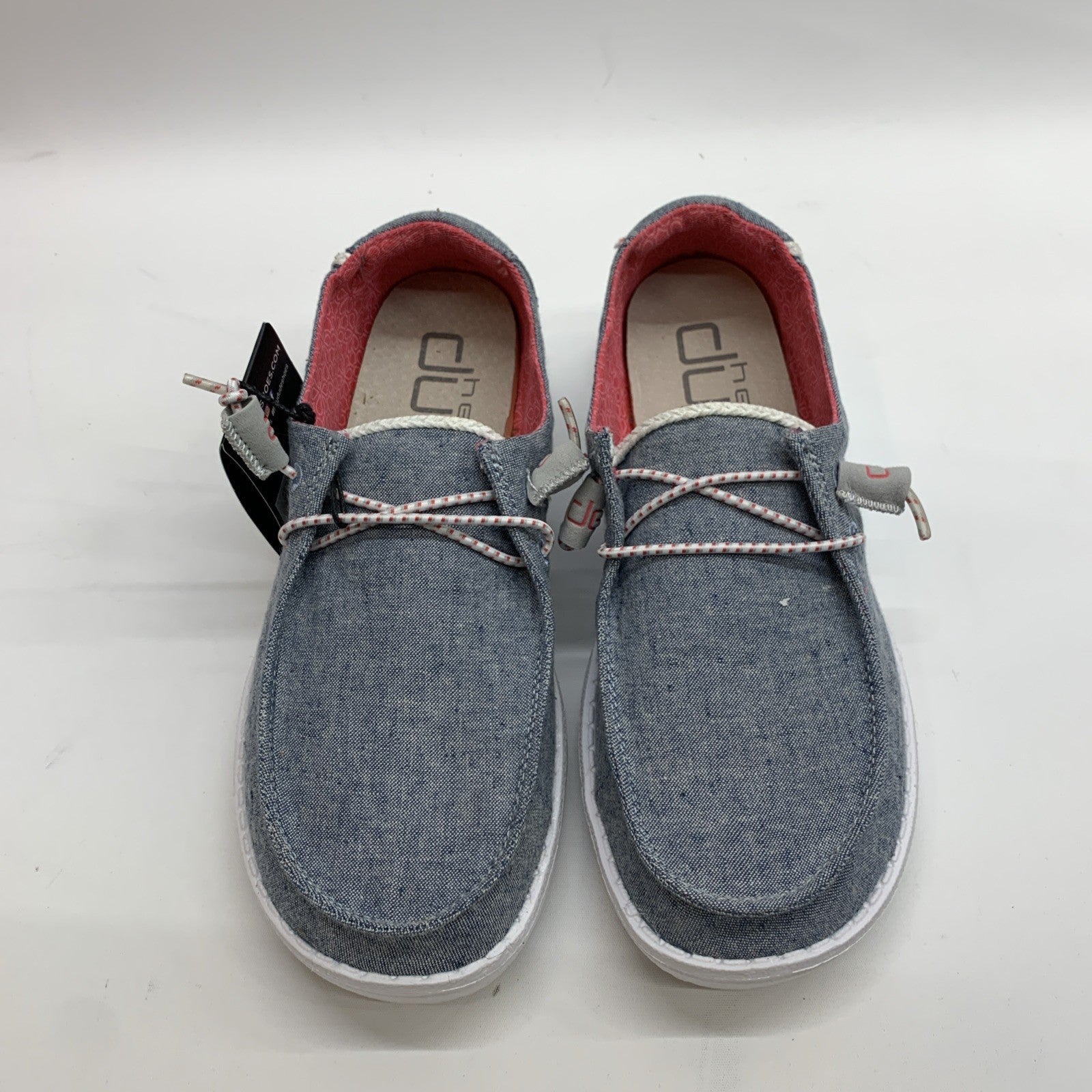 Hey Dude Wendy Chambray Braid Indigo US Womens Size 7 Rounded Toe Slip-on Loafer