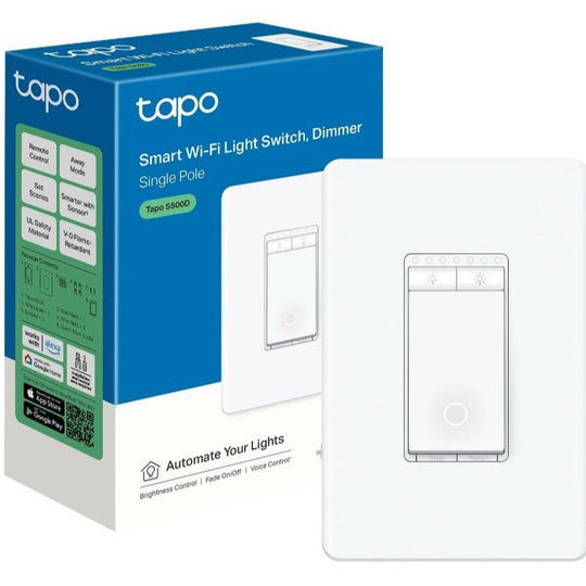 TP-Link Tapo S500D Smart 2.4GHz Wi-fi Light Dimmer Switch, Single Pole White