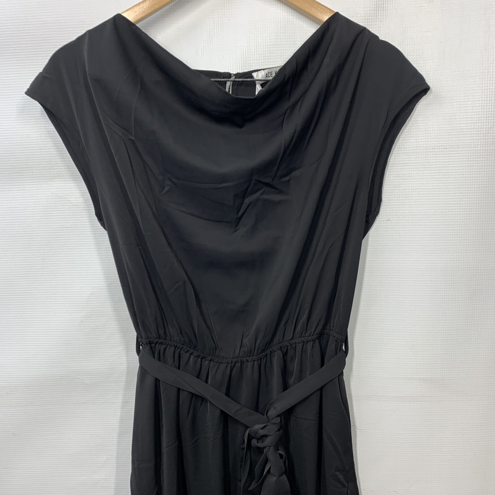 GRACE KARIN Women's Sleeveless Slouch Neck Midi Cocktail Party Dress Black SM