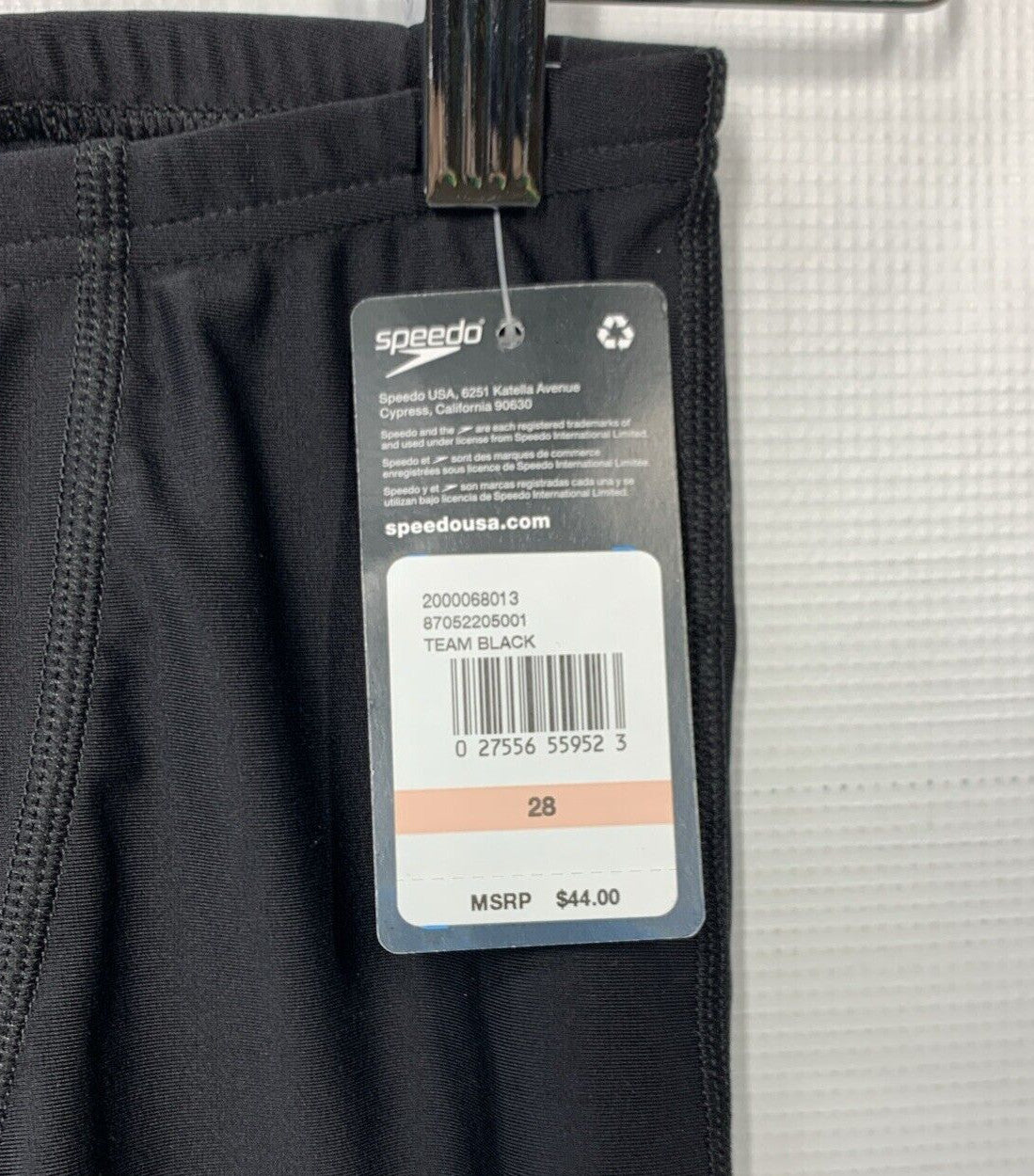 Speedo Men’s Black Jammer Swimsuit Short ProLT Size 28 Pull On Swimwear Bottom