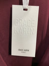 GRACE KARIN Women's Wrap V Neck Summer Blouse Casual Work Tops Sleeveless Size M