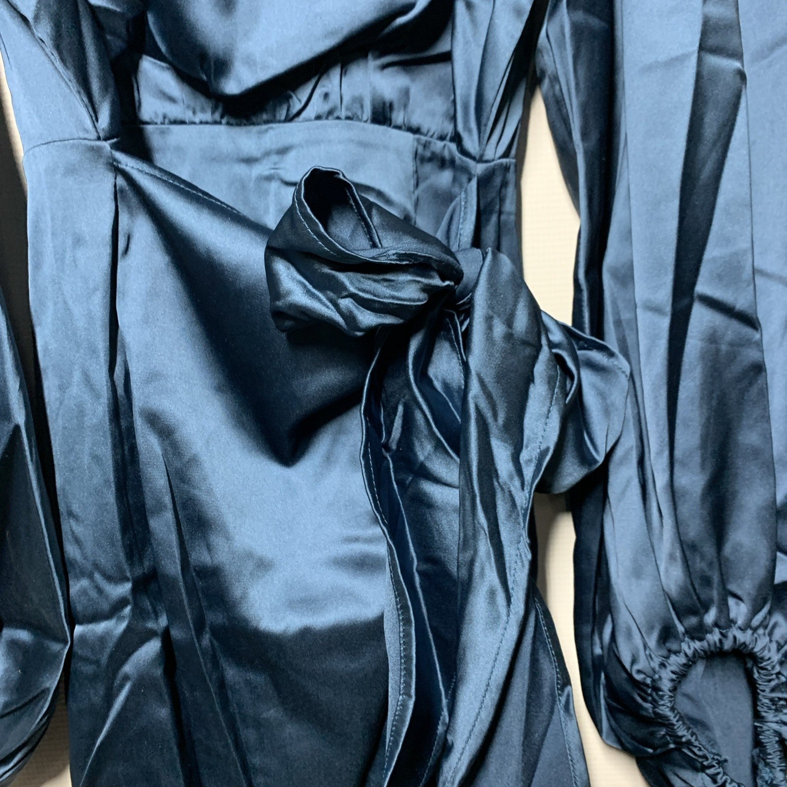 Petal + Pup Opal Dress Women's Balloon Long Sleeve Tie-Waist Cocktail Size 6