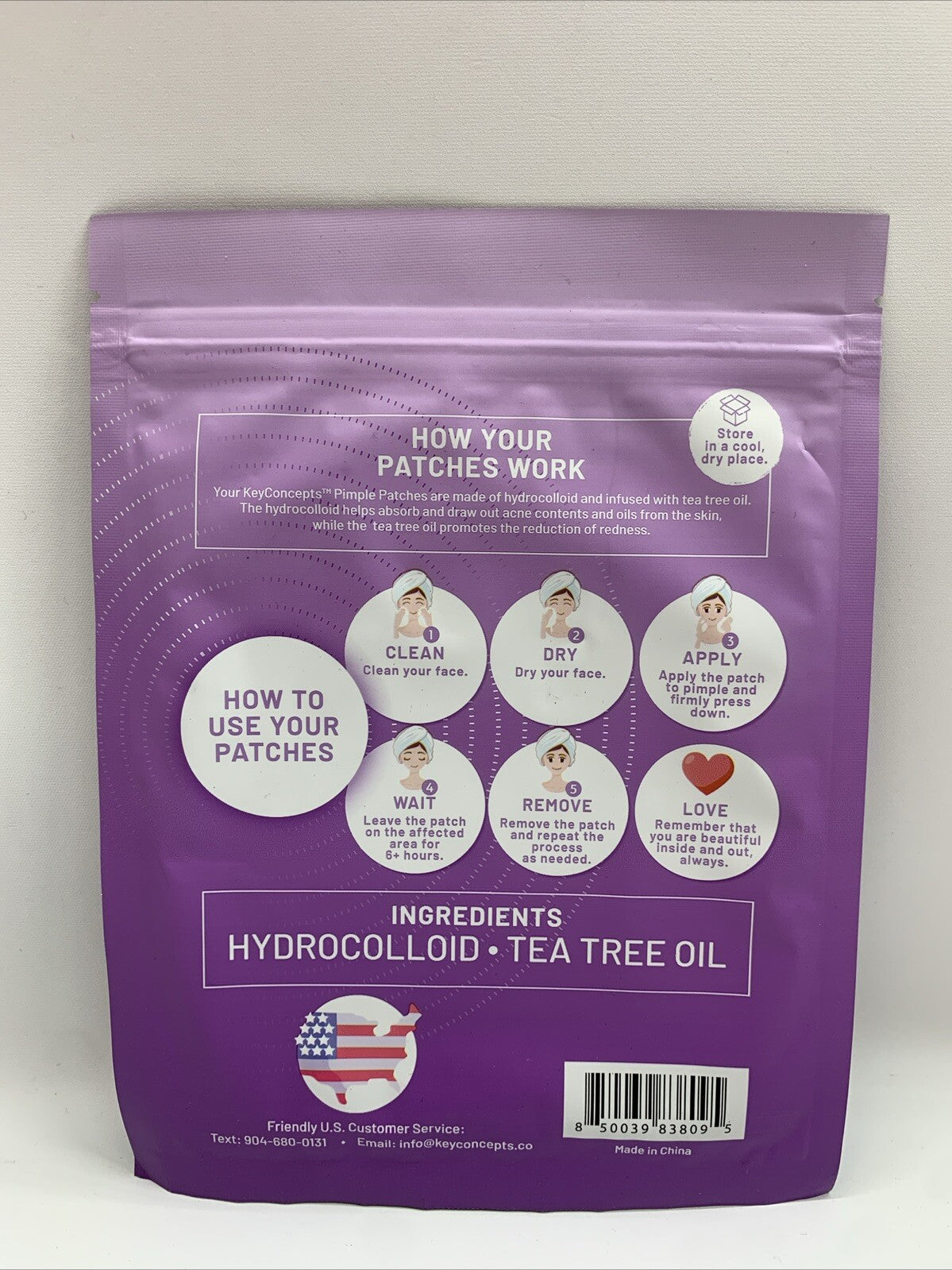 KEYCONCEPTS Pimple Patches 120 Count Hydrocolloid Acne Patches Tea Tree Oil 2pk