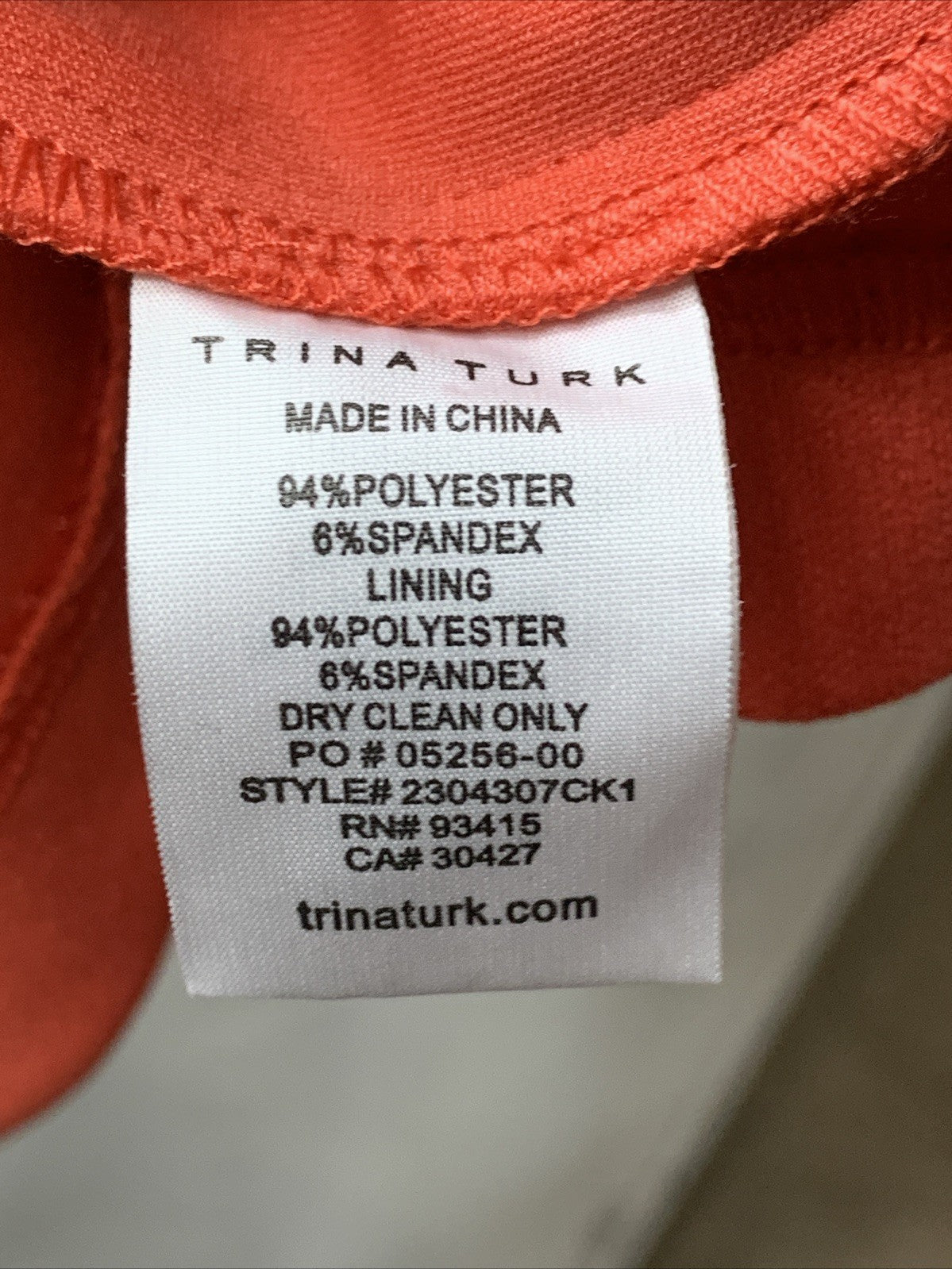 Trina Turk Women's Red Faux Layer Cutout Electric Dress Size 2 Orange Sleeveless