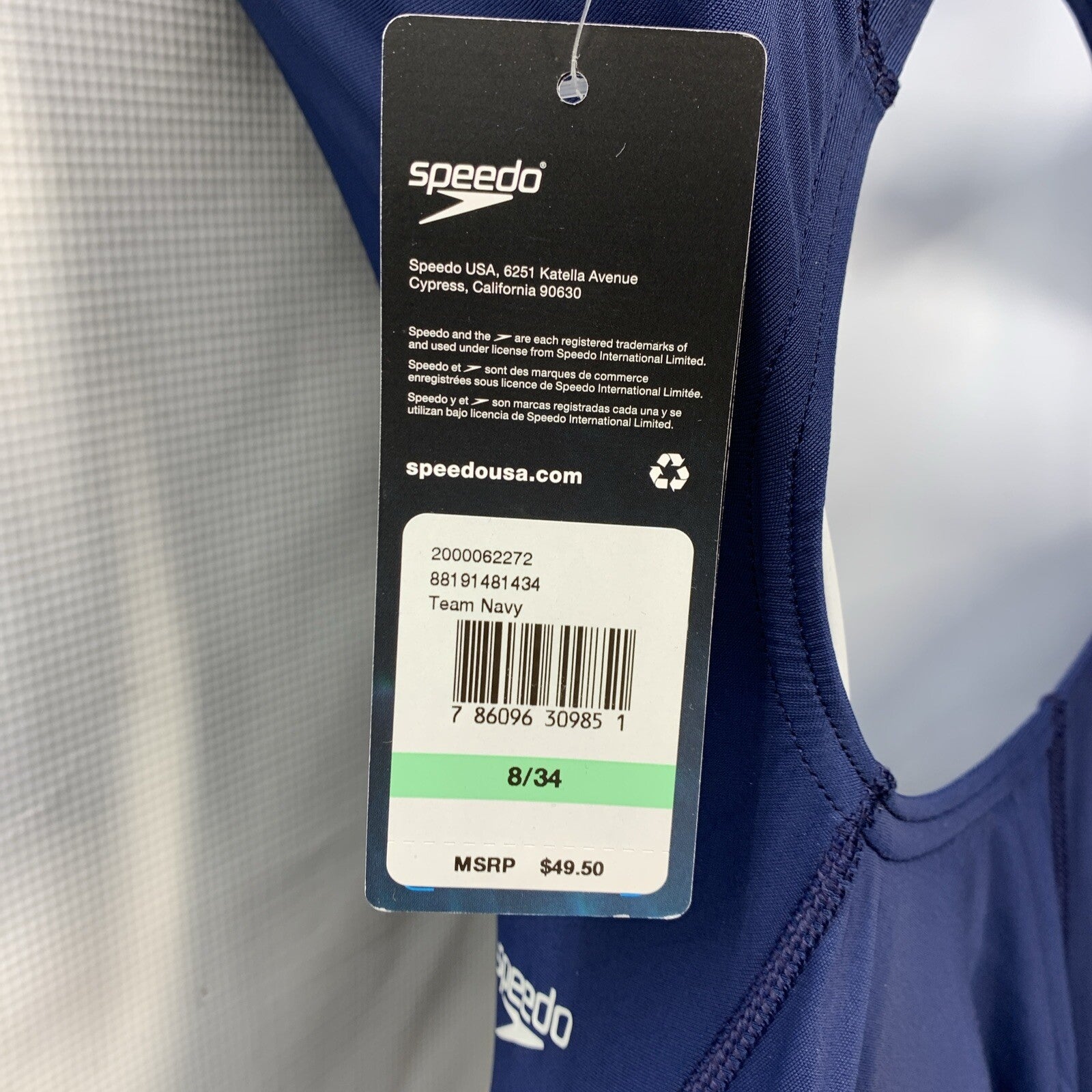 Speedo Women's ProLT Super Pro One Piece Swimsuit Solid Blue Size 8/34 Swimwear