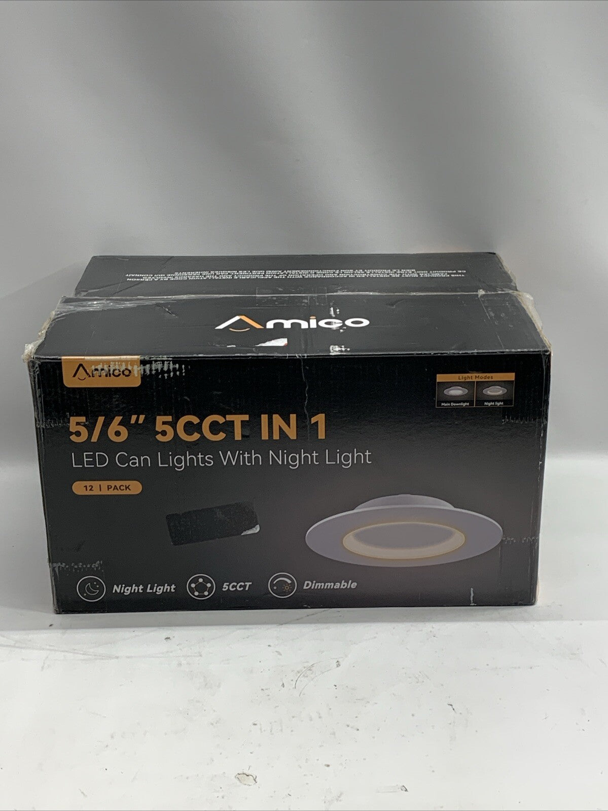 11-Pack 5/6” 5CCT in 1 LED Can Light w/Night Light 2700k/3000k/4000k/5000K/6000K