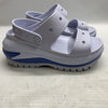 Crocs Classic Mega Crush Platform Sandal White Blue Unisex-Adult Women 9 Men's 7