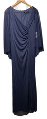 SL Fashions Women's Sequin Lace Chiffon Caplet Wedding Formal Dress Size 12