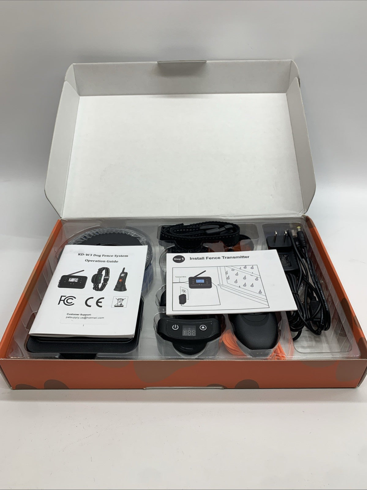 Remote Dog Training Collar & In-ground Electronic Containment Fence System Combo