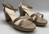 Touch Ups Women's Harmon Block Heeled Sandal Nude Size 9M Buckle Open Toe 4675M