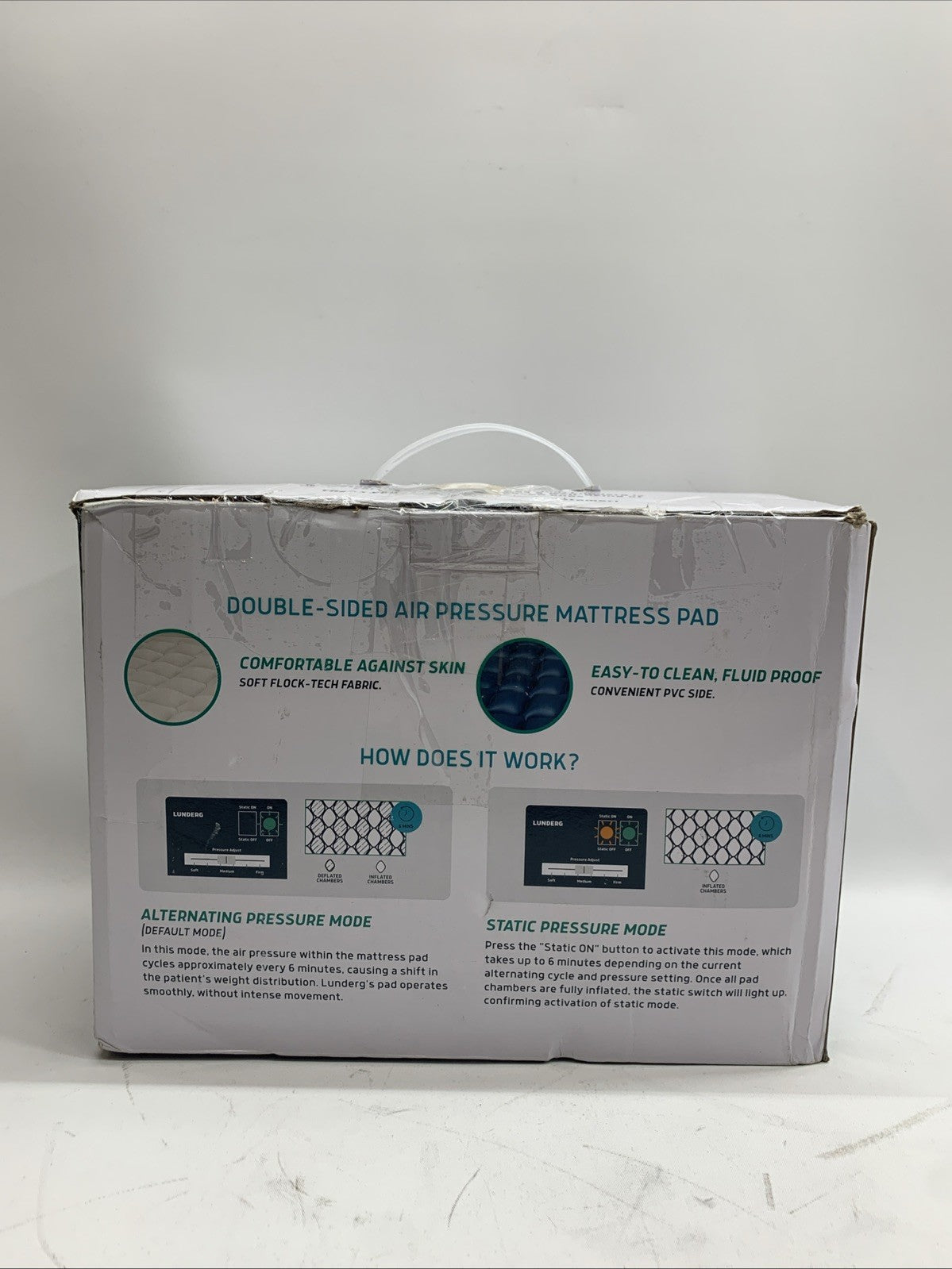 Lunderg Alternating Air Pressure Mattress Pad - with Flock-Tech & Static Mode