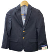 Izod Boys Husky Brass Button Navy Blazer Holidays Christmas Size 8 Long Sleeve