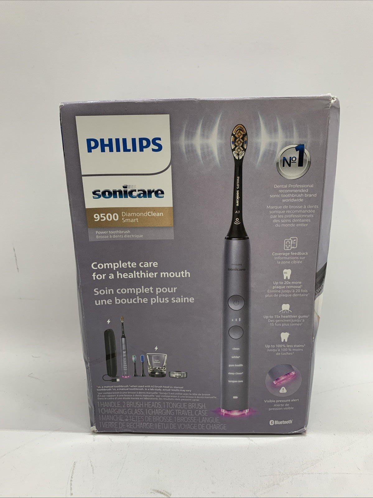 Philips Sonicare DiamondClean Smart 9500 Electric Toothbrush, Grey DiamondClean