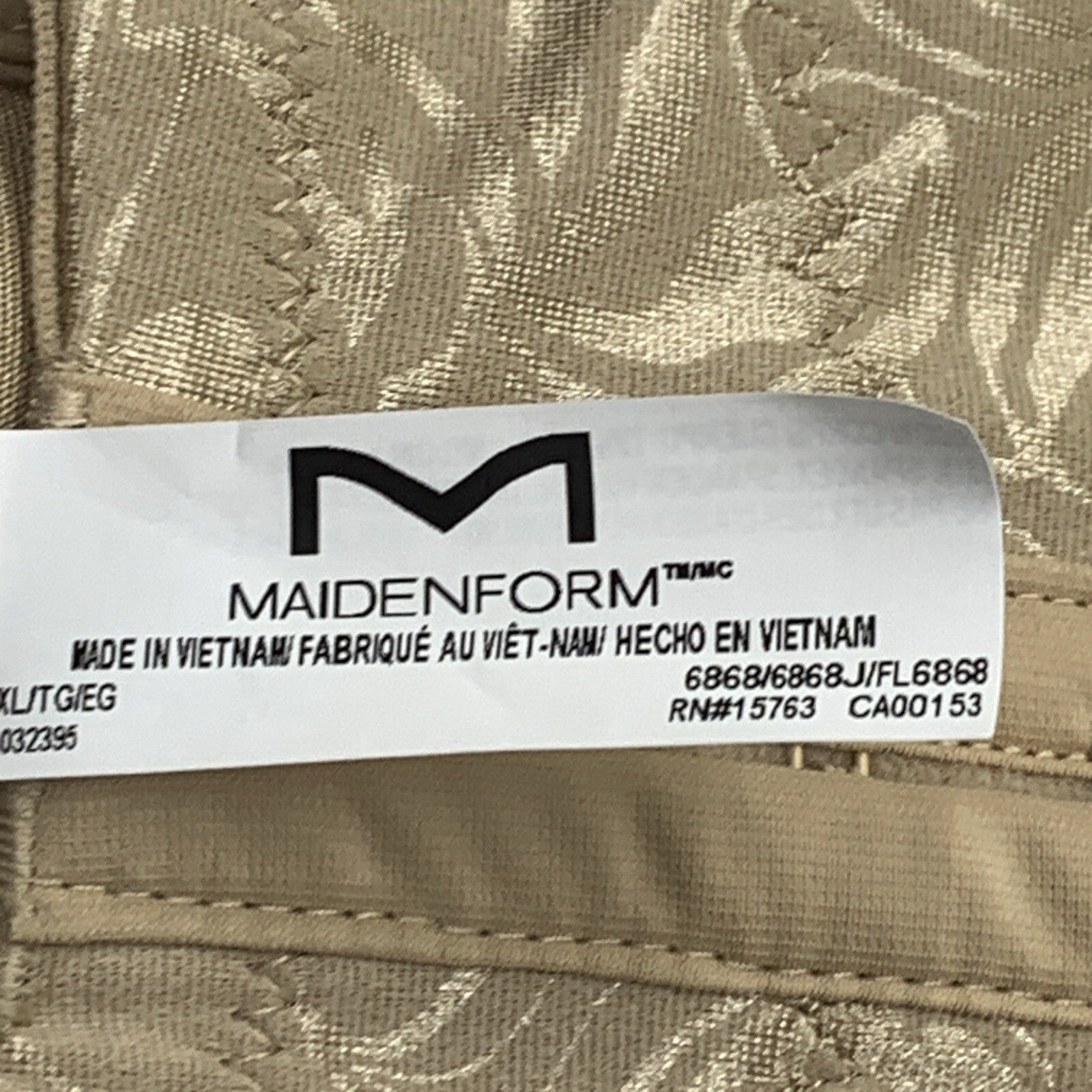 Maidenform Torso Waist Cincher FL6868 Size XL Firm Slim Body Shaper Shapewear