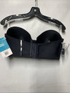 Vanity Fair women's back strapless full-figure underwire bra in size 38DD, black with smooth cups and supportive design.