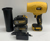 Leaf Blower Cordless with Battery and Charger 300,000 RPM Extended Nozzle Yellow
