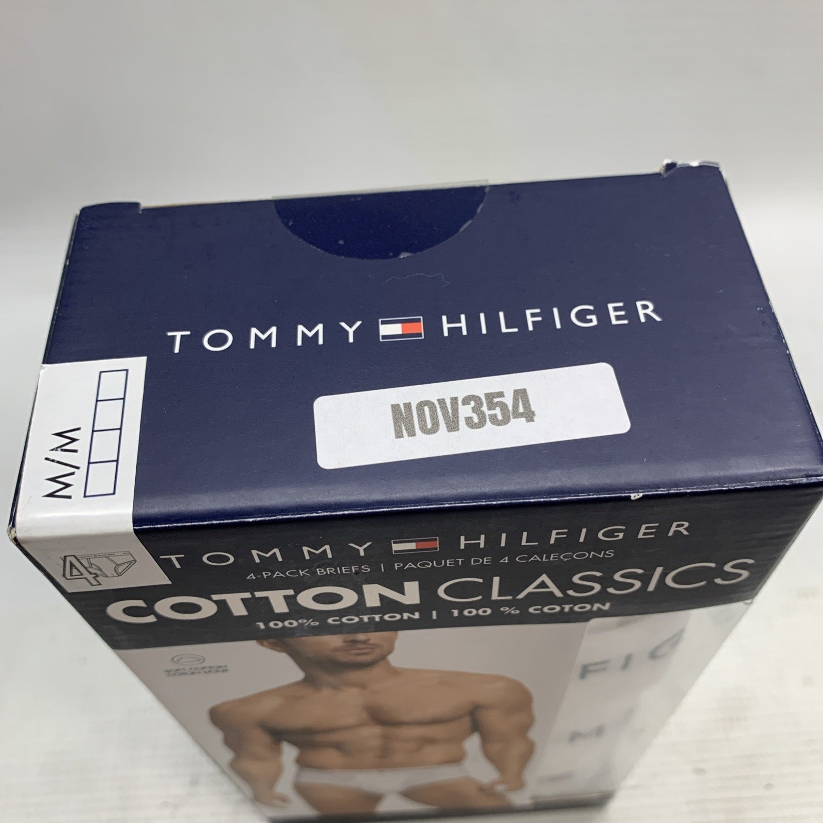 Tommy Hilfiger Men's Brief M 100% Cotton Classic Underwear 09TF001-100 - 4 Pack