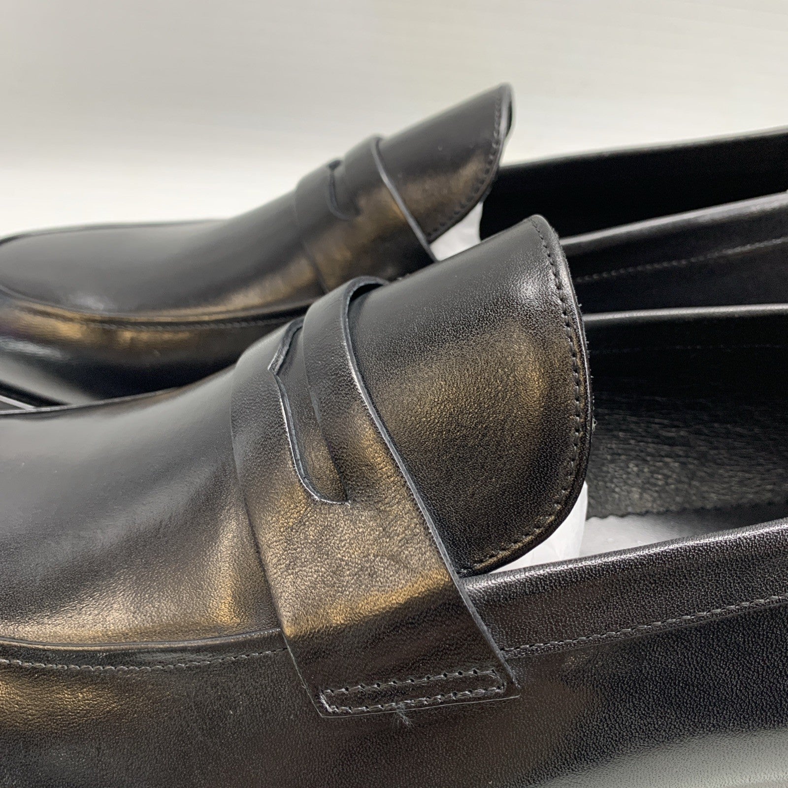 GIFENNSE Men's Dress Shoes Slip-On Loafers Formal Leather Shoes Size 13 Black