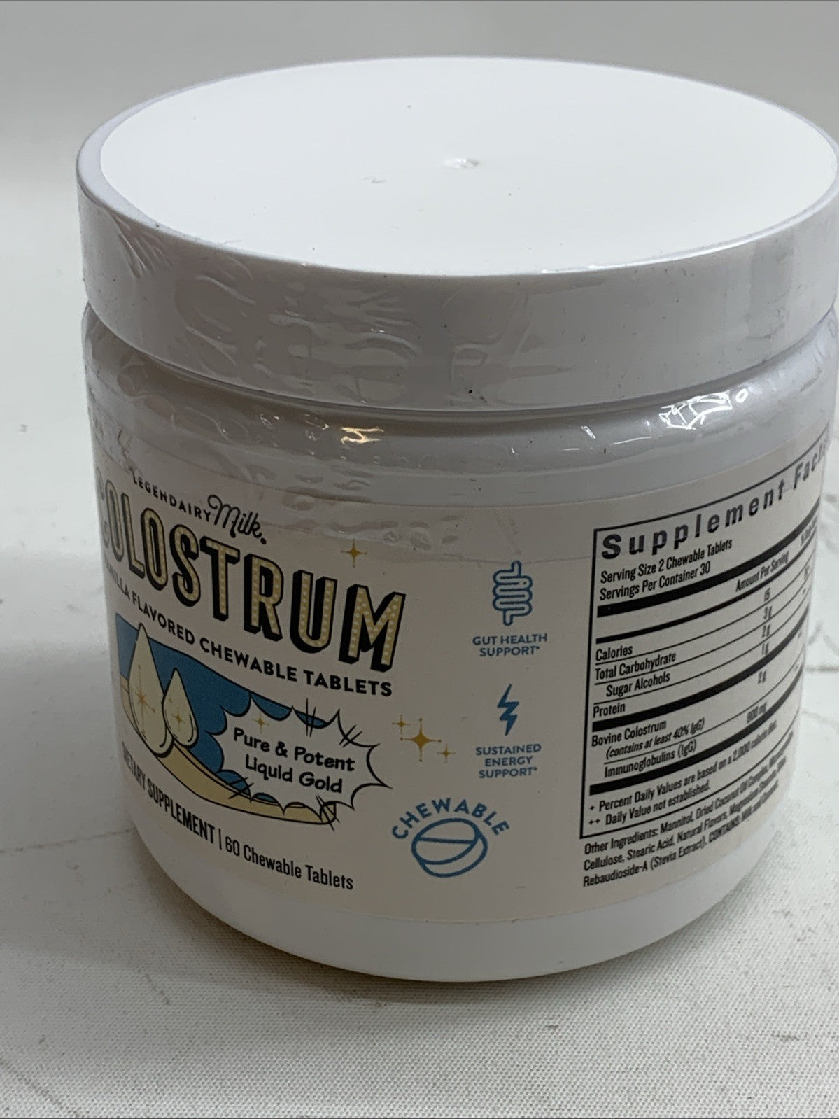 Legendairy Milk Colostrum Supplement Chewable Tablet Vanilla Flavored 60ct - 2pk
