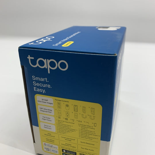 Tapo D130 2K Wired Smart Video Doorbell Full-Color Night Vision 180° Ultra-wide