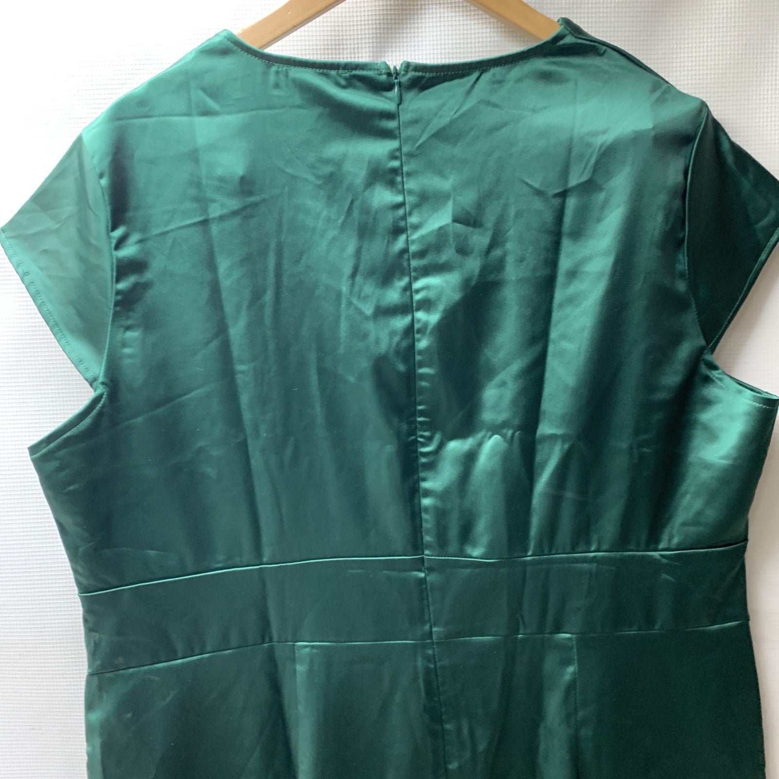 Grace Karin Womens Dress Bodycon Green Cap Sleeve Cocktail Party Casual Size 2XL