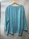 Jess & Jane Mineral Washed Tunic Top Shirt M94 Size 2X Long Sleeve M94-1933