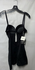Thong Shapewear for Women Tummy Control Low Back U Plunge Backless, Black Size S