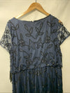 Alex Evenings Women's Blouson Beaded Long Dress Formal Cocktail Guest Size 18
