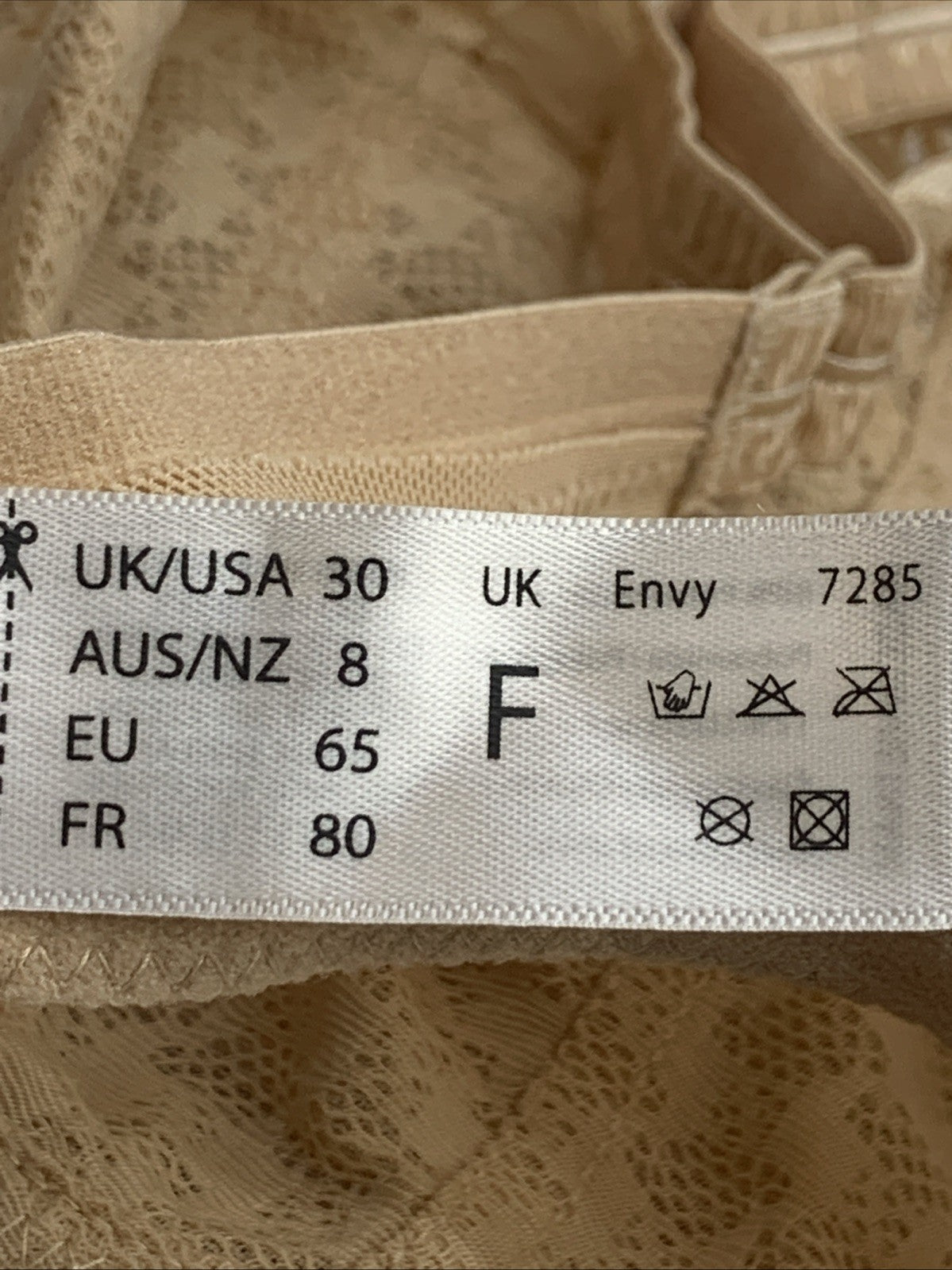 Panache Women Envy Balconette Full Cup Bra Nude 7285 Full Cup Size 30F Underwire