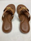 Aerosoles GAIA Tan Leather 293 Sandal Size 6.5M Open Toe Crisscross Strap Slipon
