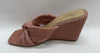 Jewel Badgley Mischka Women HYPE Rose Wedge Heels Sandal Slip-on Size 5 M JW5032
