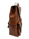 COOLCY Genuine Leather Backpack Purse Bag Brown for Women Vintage Rucksack Retro