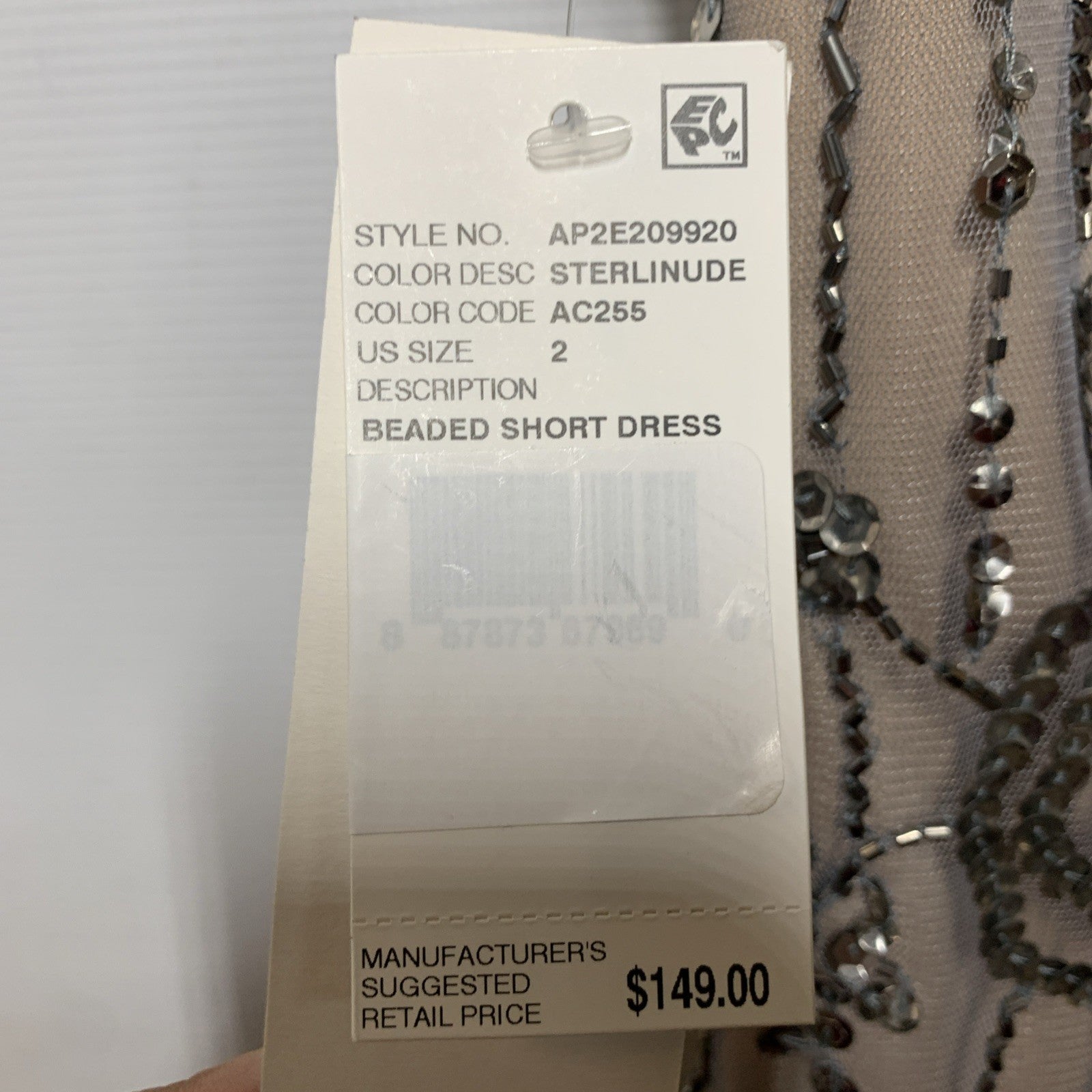 Adrianna Papell Womens Beaded Short Dress Party Cocktail Special Occasion Size 2