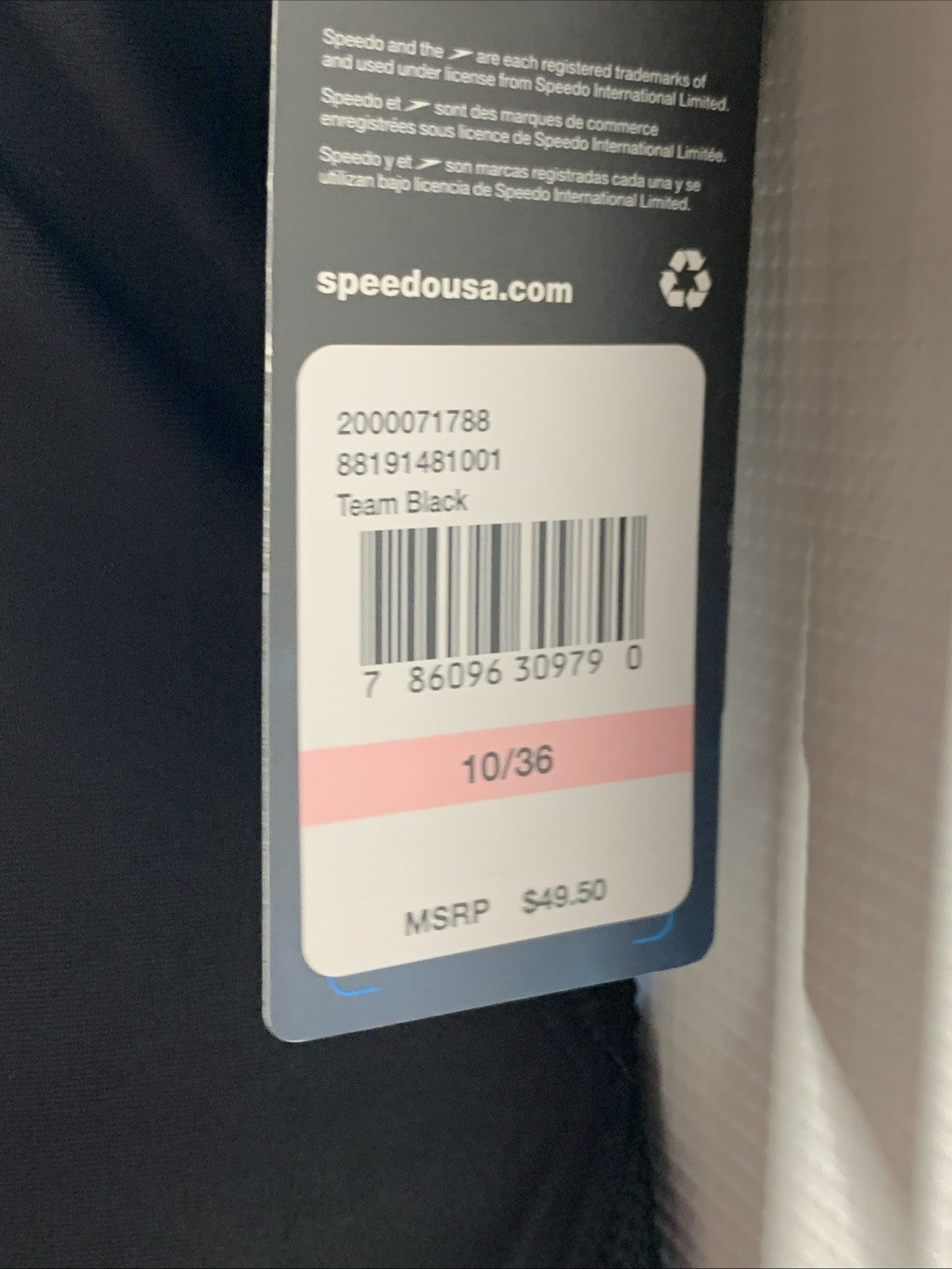 Speedo Women's Team Black Competition Swim Wear in Solid Black One Piece 10/36