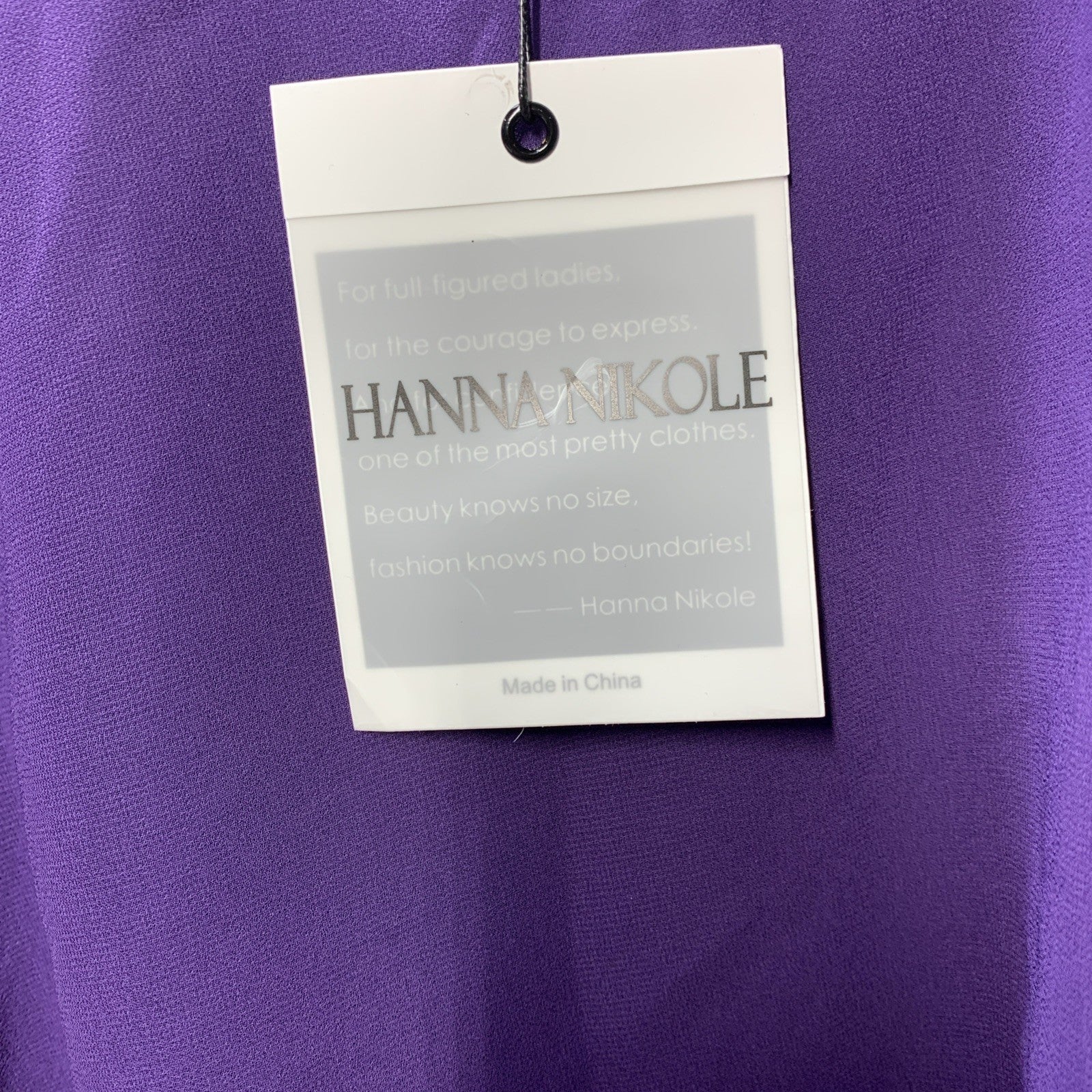 Hanna Nikole Women's Plus Size Wedding Guest  Dress with Cape Purple Size 18W