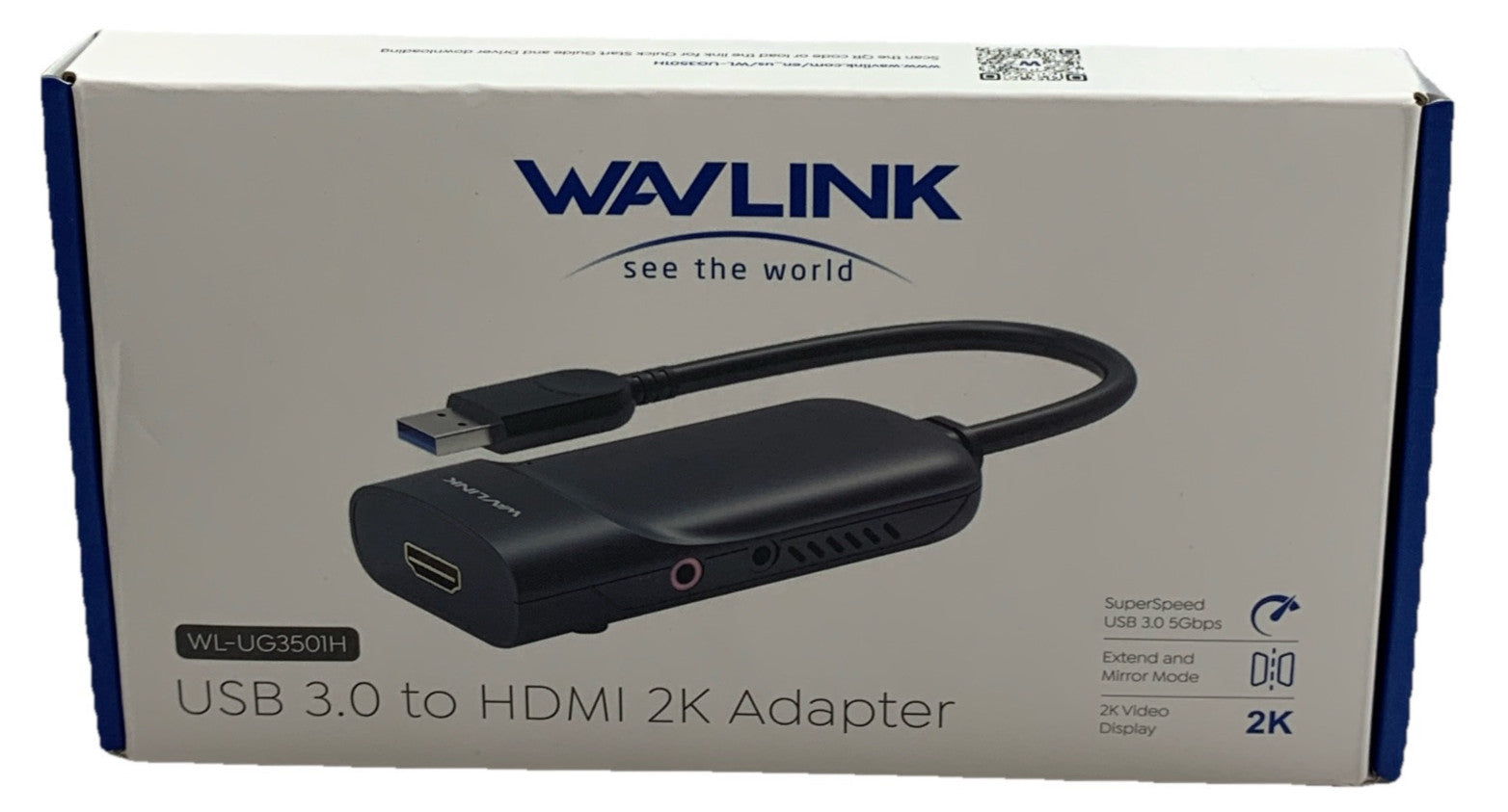 Wavlink USB 3.0 to HDMI 2K Video Display Adapter WL-UG3501H SuperSpeed 5Gbps