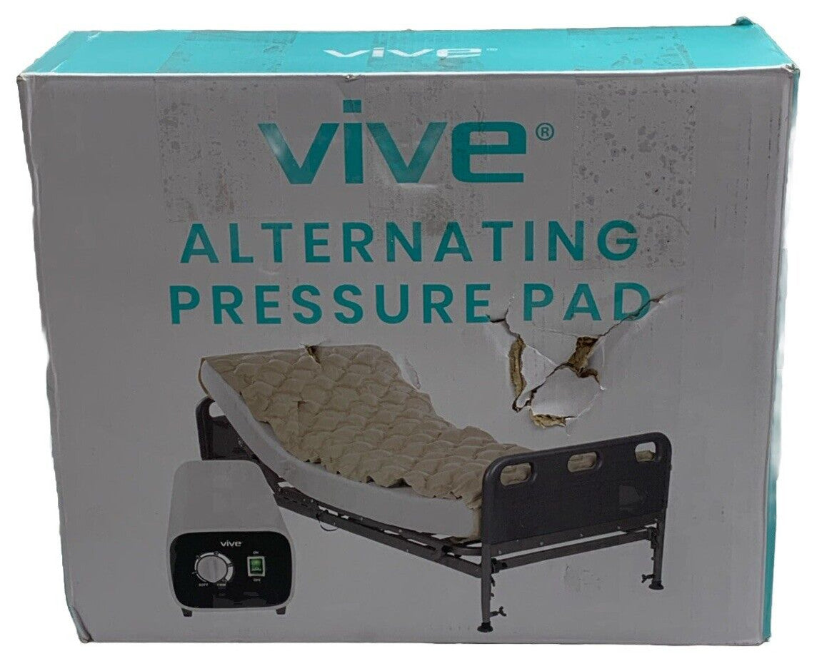 Vive Alternating Pressure Pad, Includes Mattress Pad and Electric Pump System