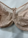 HSIA Lace Minimizer Bra Unlined Unpadded Underwire Sheer Womens 40DDD L Pink