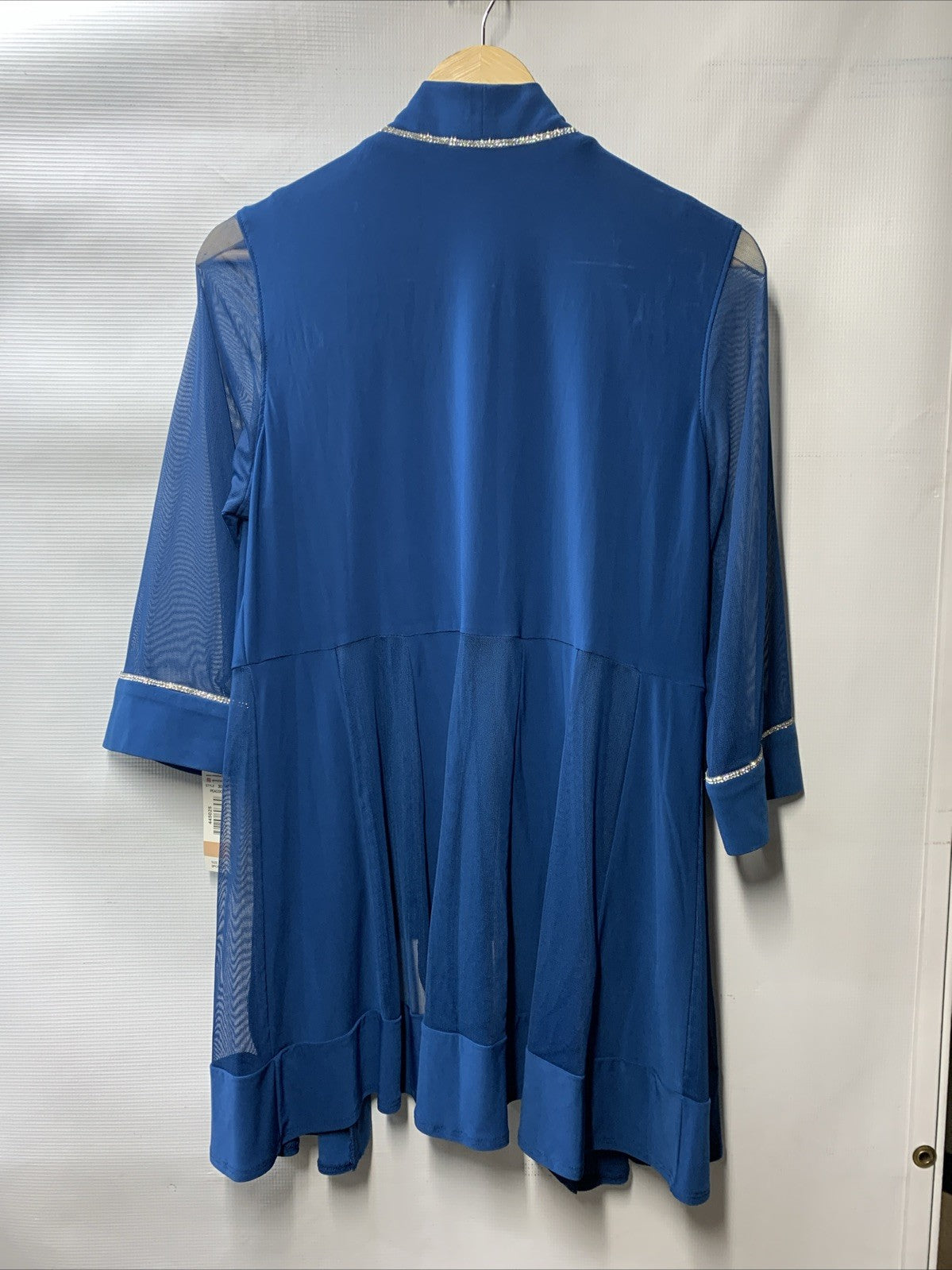 R&M Richards Women's Classic Pants 2 Piece Set 12P Blue 3024P Illusion Sleeves