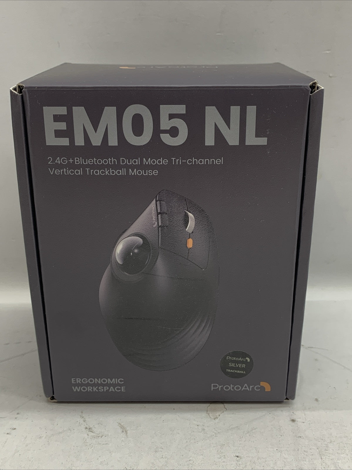 EM05 NL Bluetooth Ergonomic Rollerball Mouse Rechargeable Computer Laptop Thumb