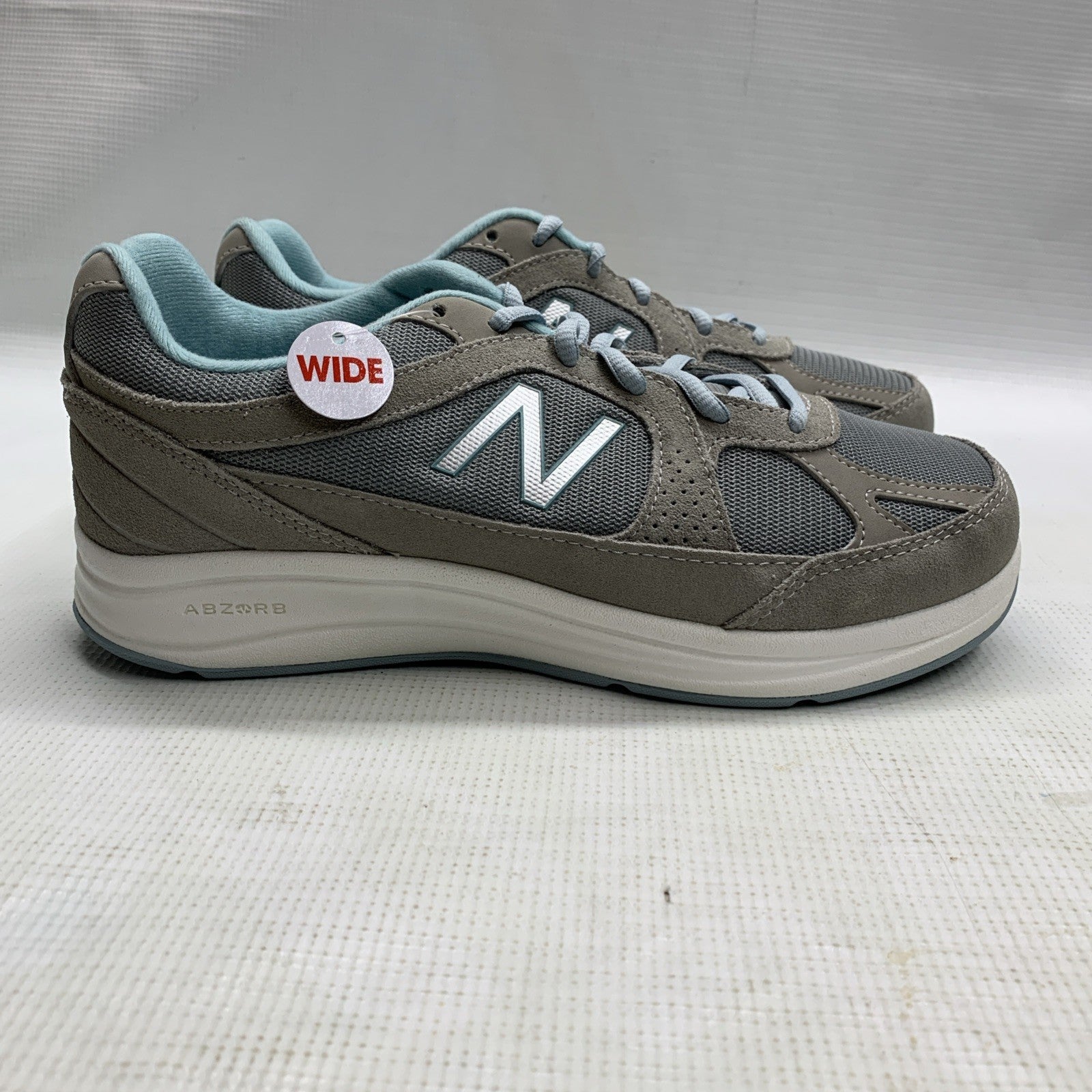 New Balance 877 V1 Walking Shoes Women's Size 8W Gray Blue Sneakers Lace-up