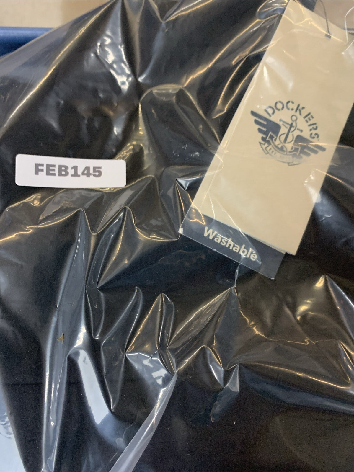 Dockers Men's Henry Wool Blend Top Coat Black Size Large Long Sleeve with Pocket