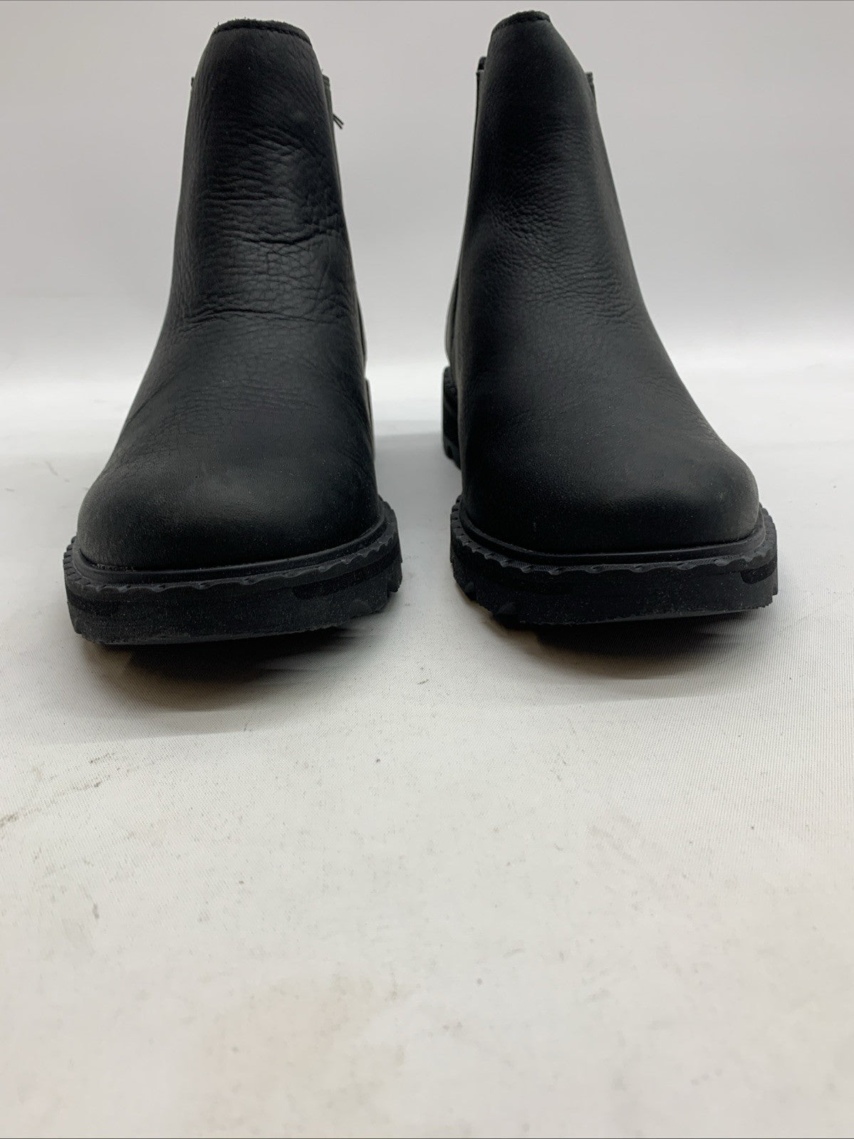 Sorel Emelie Chelsea Boots Leather Booties Waterproof Black NL3696-010 Size 8