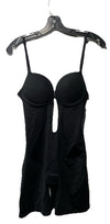 Black thong shapewear for women with tummy control and low back U plunge design, size small, from The Family Flips.