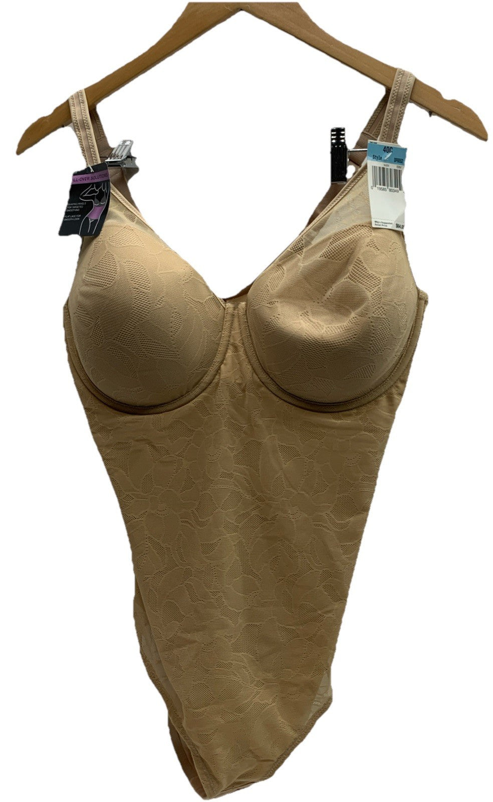 Bali Ultra Light Body Briefer Shaper Firm Control Underwire Suit DF6552 Size 40C