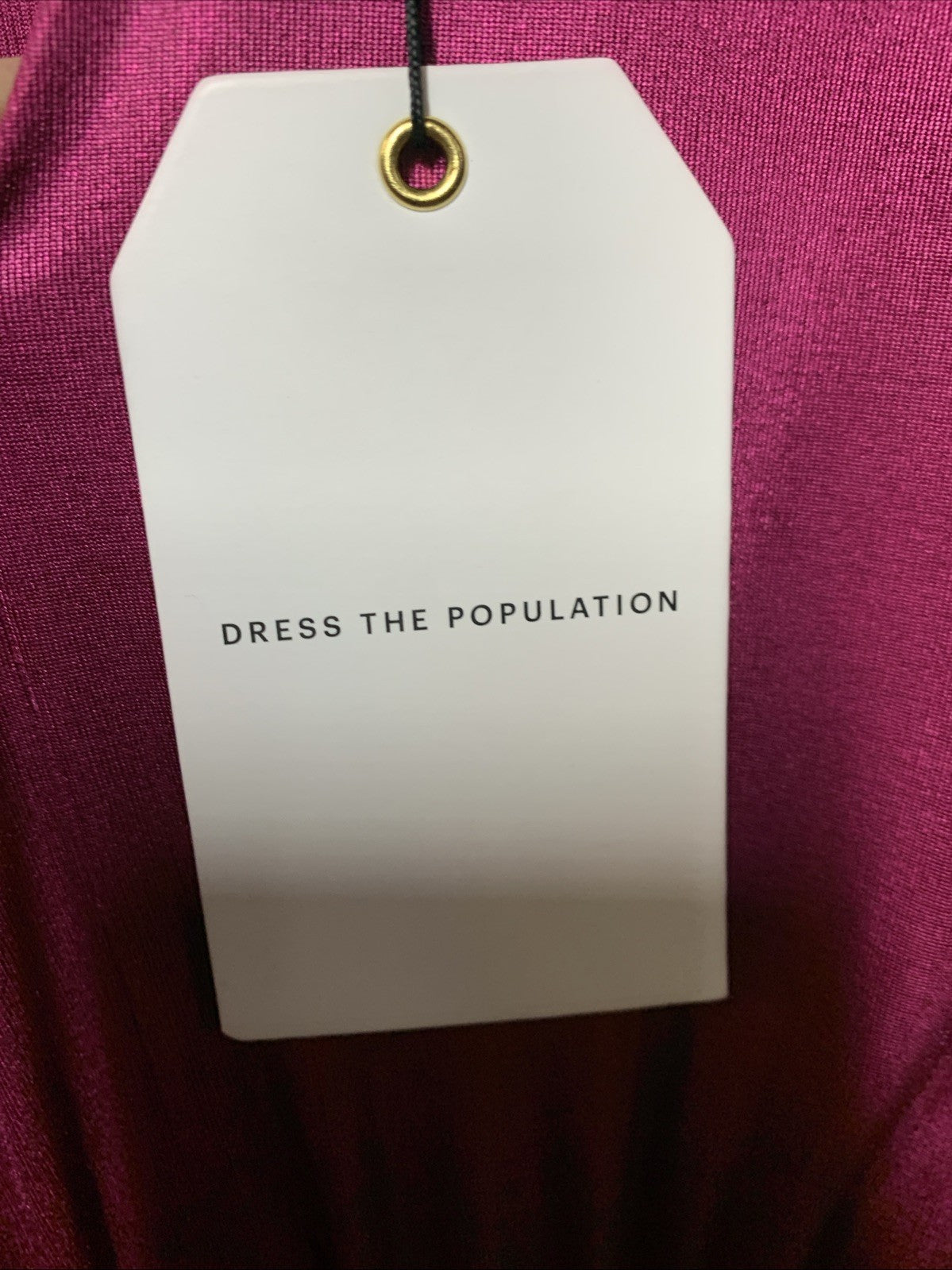 Dress The Population Krista Plunge Neck Side Slit Dress Maxi Size XL Sleeveless