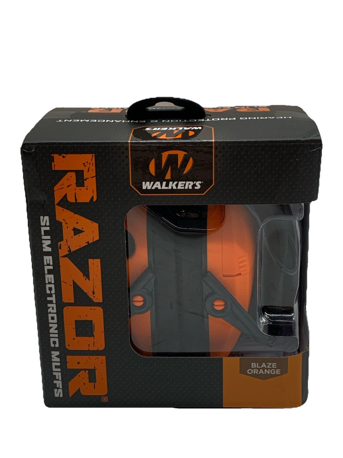 Walker's Game Ear Razor Slim Hearing Electronic Orange Earmuff - GWP-RSEM-BLZ