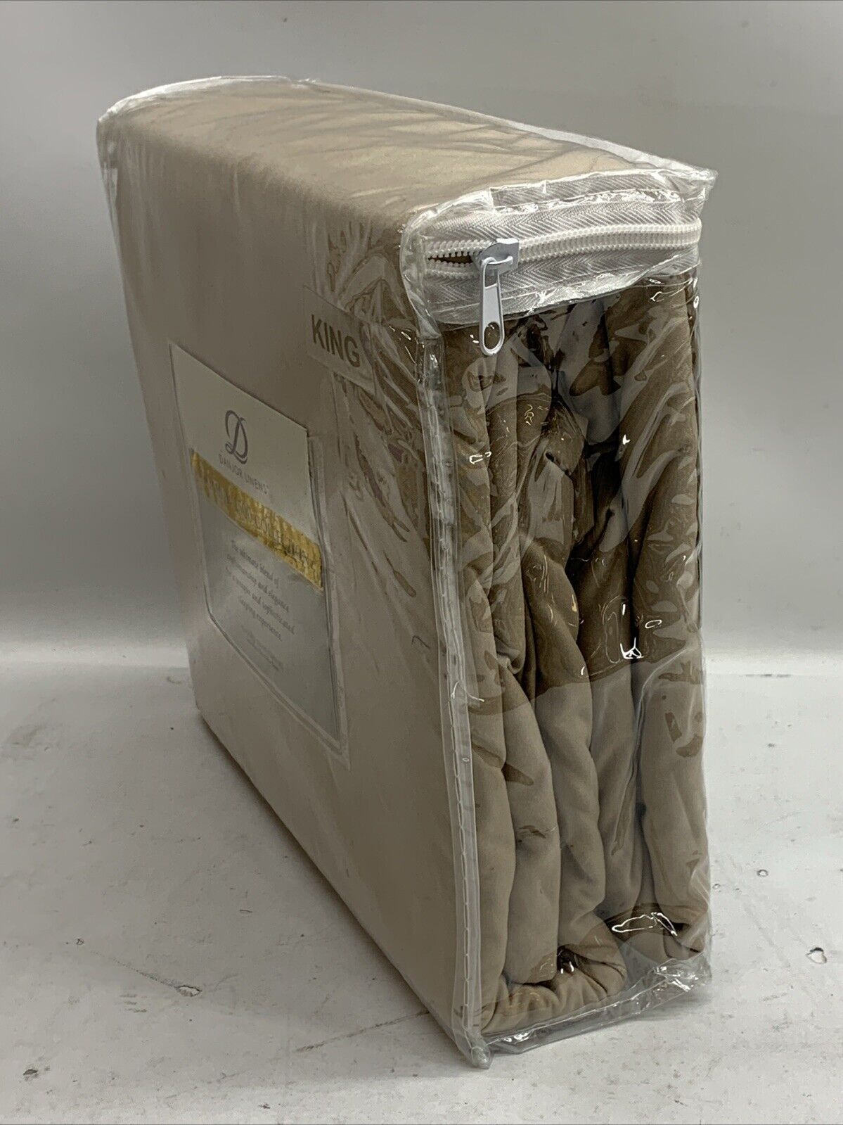 Danjor Linens Tan King Size Bed Sheet Duvet 3 Piece 1500TC Bedding Comfortable